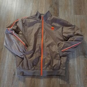 Burger King Employee Bomber Jacket Size Medium Tan Orange Vintage